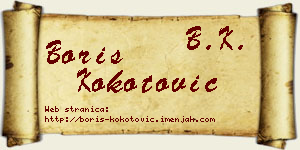 Boris Kokotović vizit kartica